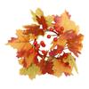 Thanksgiving Candle Ring Candle Wreath Artificial Maple Leaves Wreath Ornament for Living Room Harvest Holiday Wedding Fall