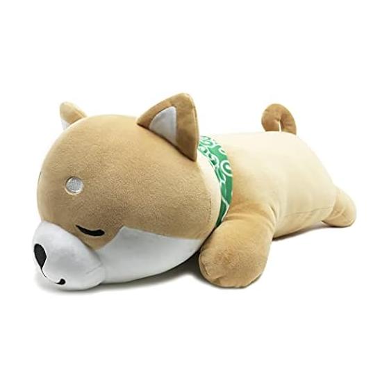 Traveling Mameshiba Body Pillow Pillow Cushion Body Pillow Chewy Figurine Cute Dog Shiba Inu Mameshiba Healing (Brown Mameta)