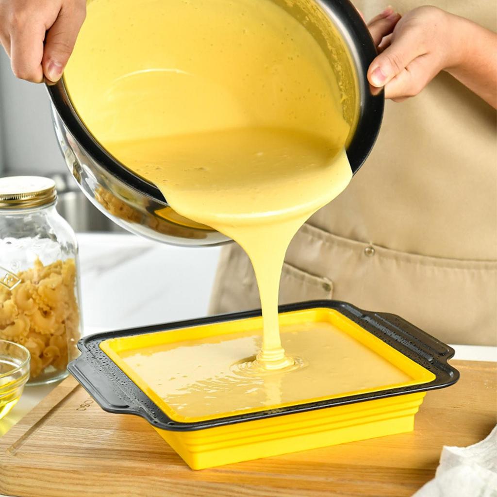 Silicone Bakeware Sets For Oven Flexible Stackable Mold With Mitts Scraper And Brush Silicone Baking Pans Set Dishwasher Safe