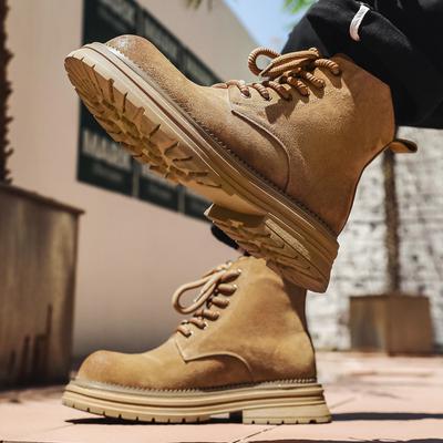 Vintage Martin Boots Couple Autumn Short Boots Versatile Big Yellow Boots British Style Tooling Boots 24458-J