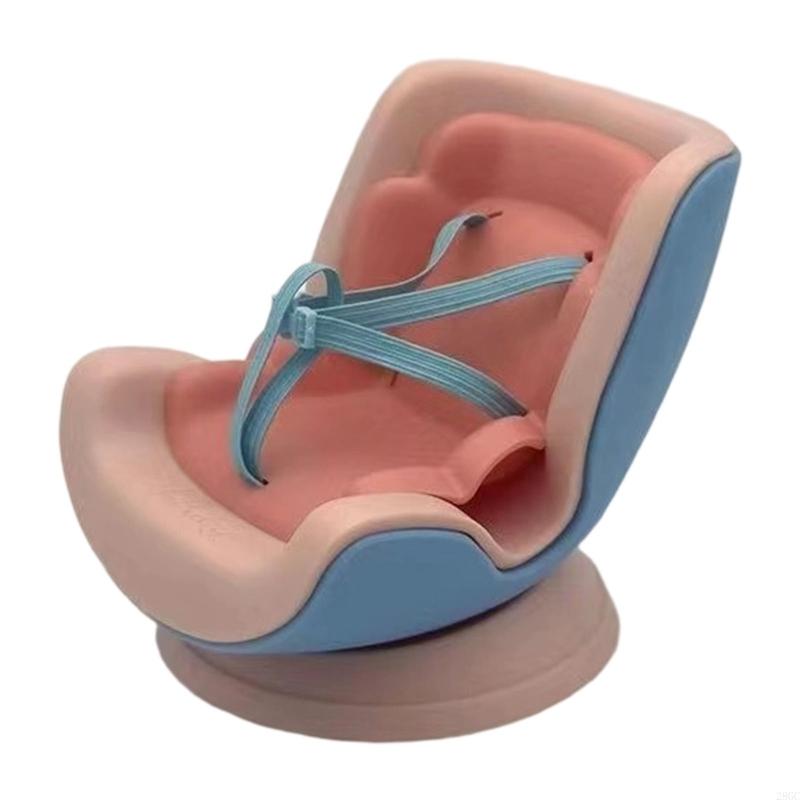 28GC Soft Cushioned Automotive Vent Clip Holder For 4-6.7Inch Plush Toy Stable Display Platform With Adjustable Strap
