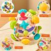 Soft Rubber Hand Grab Ball Space Hand Grip Ball Soft Rubber Finger Exercise Toy Baby Teether Rattle Montessori Toys For Newborns