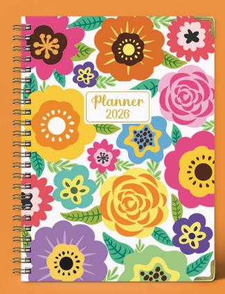 Hot Sale Custom Logo 2026 Planner Premium A5 Paper Hardcover Notebook with Tabs Spiral Binding Weekly Monthly Journal Gift (Orange,142 Pages&A5&21.7x15.8cm) оранжевый