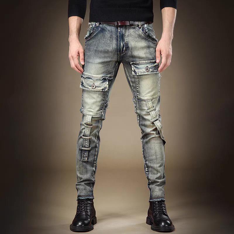 Jeans retrò estivi da ragazzo 2024 larghi affusolati
