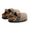 Autumn Winter New Kids Cork Sandals - Suede Lined Warm Sandals for Boys & Girls, Outdoor Wear Non-Slip Children's Footwear KWN