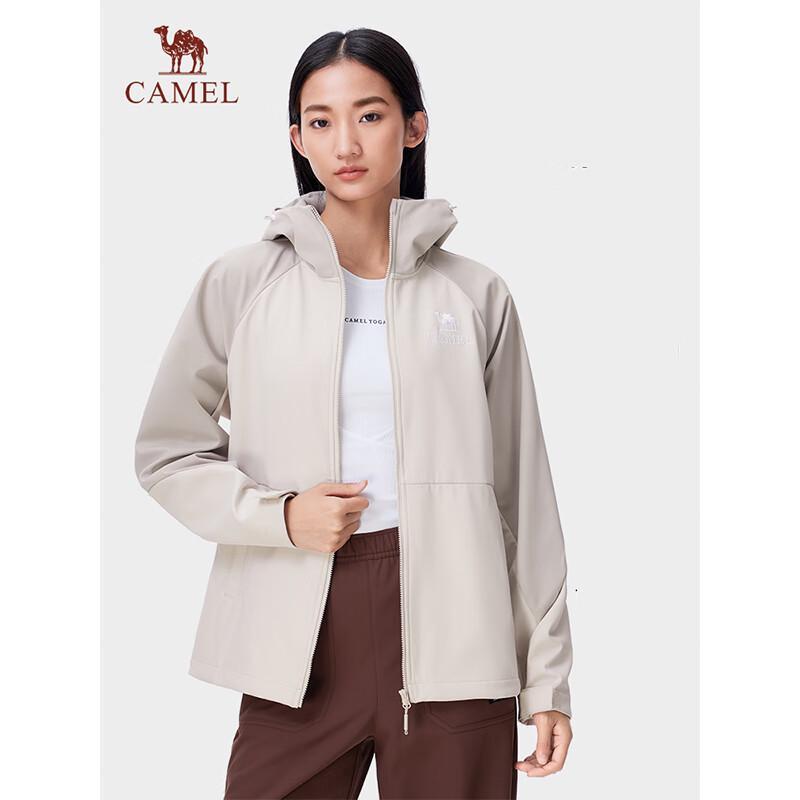 CAMEL JF9877 Унисекс Антистатическая Мягкая Оболочка с Капюшоном на Флисовой Подкладке L