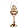 Regalo Stagionale Invernale Schiaccianoci di Natale Bicchiere da Champagne, 350ml Bicchiere Decorativo Vino Festivo Dipinto a Mano per Bicchieri Tavola Festiva E
