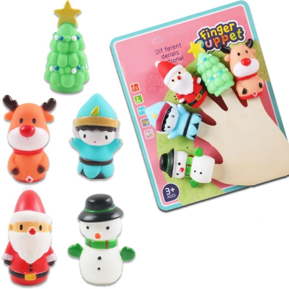 

Snowman Snowman Finger Puppets Dolls Santa Claus Christmas Finger Doll Preschool