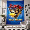 Wall Hanging Tapestry With Custom Name & Text, Transformers Decorative Tapestry For Bedroom