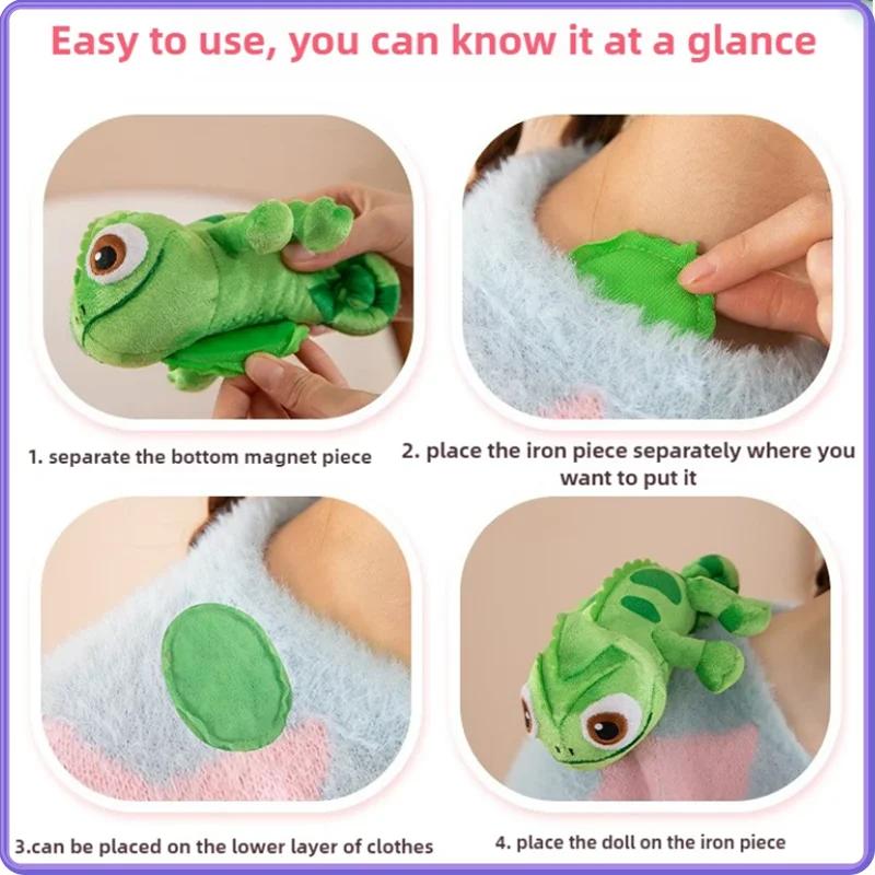 Nuevos Peluches Camaleón Pascal Rapunzel 15cm Animales de Peluche Pascal Muñeco de Peluche Pascal Rapunzel Juguetes de Peluche para Hombro Regalos para Niños