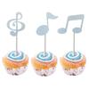 Colorful Musical Staff Cake Pick Food Grade Decoration Themed Celebration Supplies Decorative Music Note Cake Toppers
