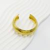 Bracciale in Ottone Regolabile Stile Cinese Retrò con Motivo a Texture Personalizzato per Donna