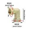 Brass 3/4" 1" Male Female Thread Connector Elbow Repair 90 Degrees Water Type Plumbing Brass Fitting Metal Coupler