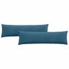 Sofa Cushions 2 Pieces Blue 145 X 40 Cm Cord Fabric