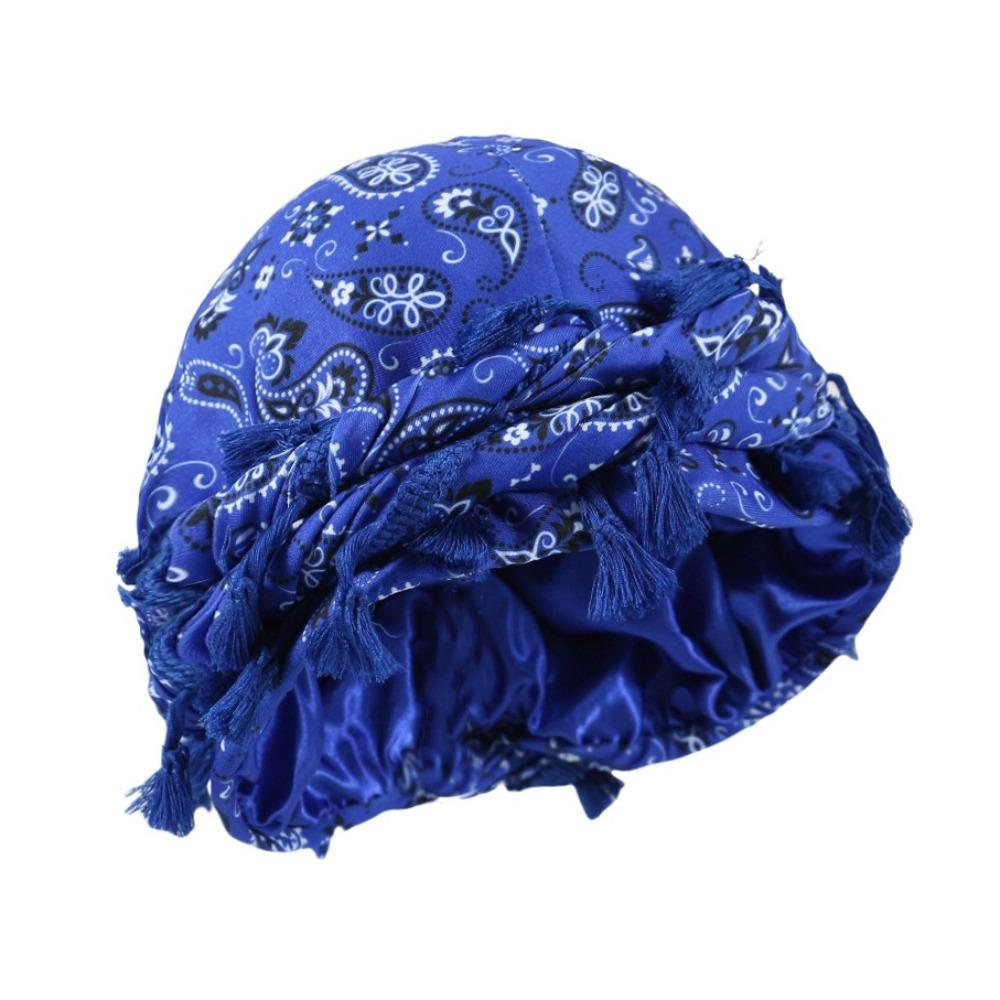 Tassel Twist Head Wraps Cashew Print Durag For Men Unisex Hair Wrap Scarf  Fashion Accessory