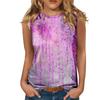 Floral Oil Painting 3D Print Tank Tops Women O-Neck Casual Vest Off Shoulder Y2k Elegant Sleeveless Top Camisole Woman Clothing