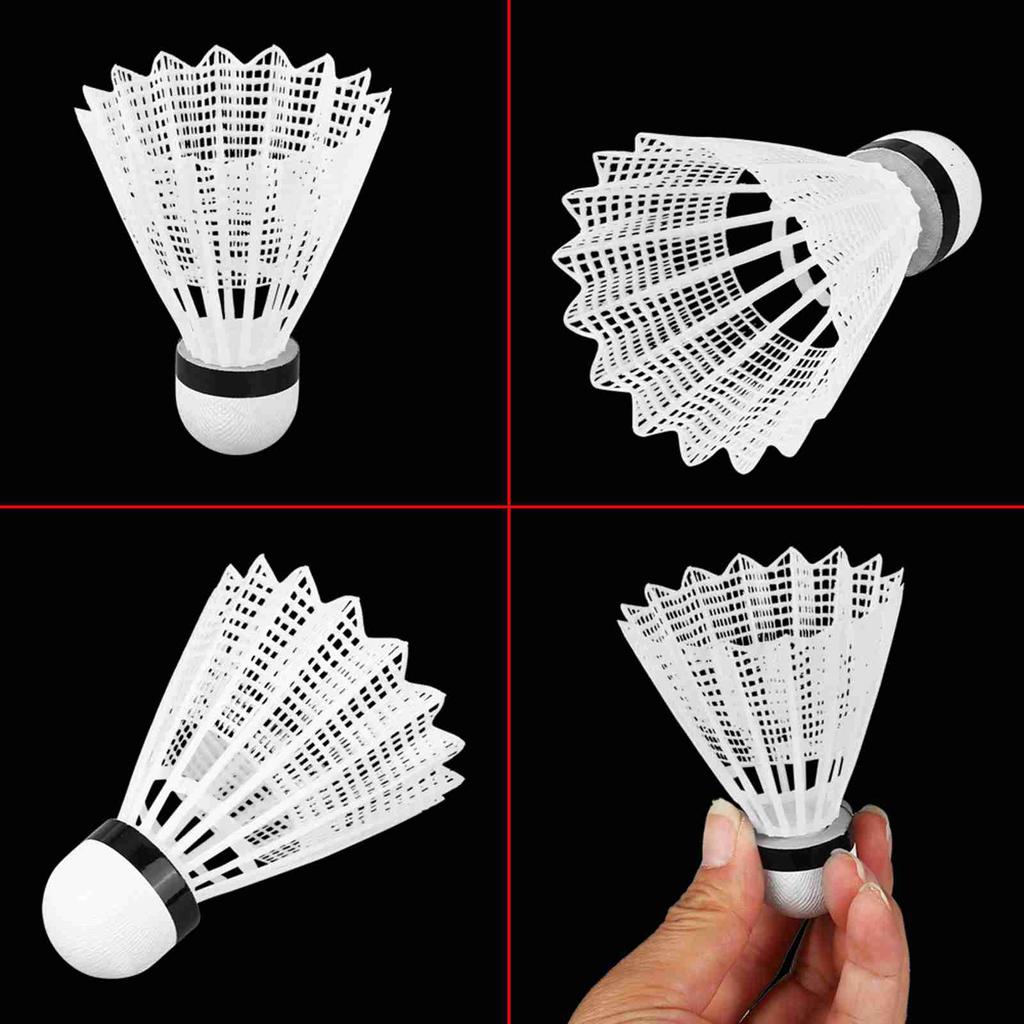 6 Pieces Badminton Shuttlecocks Fther Shuttlecock with Storage Case for Training Practice Casual Game Outdoor Sports