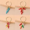 Portachiavi Creativo a Forma di Peperoncino Anello Portachiavi in Lega Accessorio Decorativo Portafoglio Auto Ciondolo da Appendere per Borse Regali