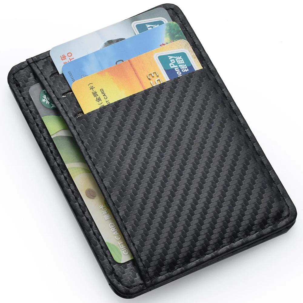 Credit Card Storage Bag Men's Slim and Simple Front-pocket Wallet Portable Leather Wallet
