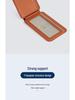 European Fashion Magnetic MagSafe Card Holder: Eco-Friendly PU Leather Folding Stand with Metal Hinge.
