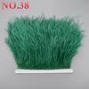 10Meters/Lot Ostrich Feathers On Ribbon Tape 10-15Cm  Feather Trim Boa For Clothes Sewing Fringe Diy Wedding Decoration