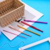 Colored Anodized Aluminum Crochet Hook Set: Handmade Metal Knitting Tools for DIY Yarn Projects