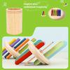 Wooden 3in1 Color Sorting Cup Color Sorting and Counting Game, Suitable for Birthday, Christmas Gift