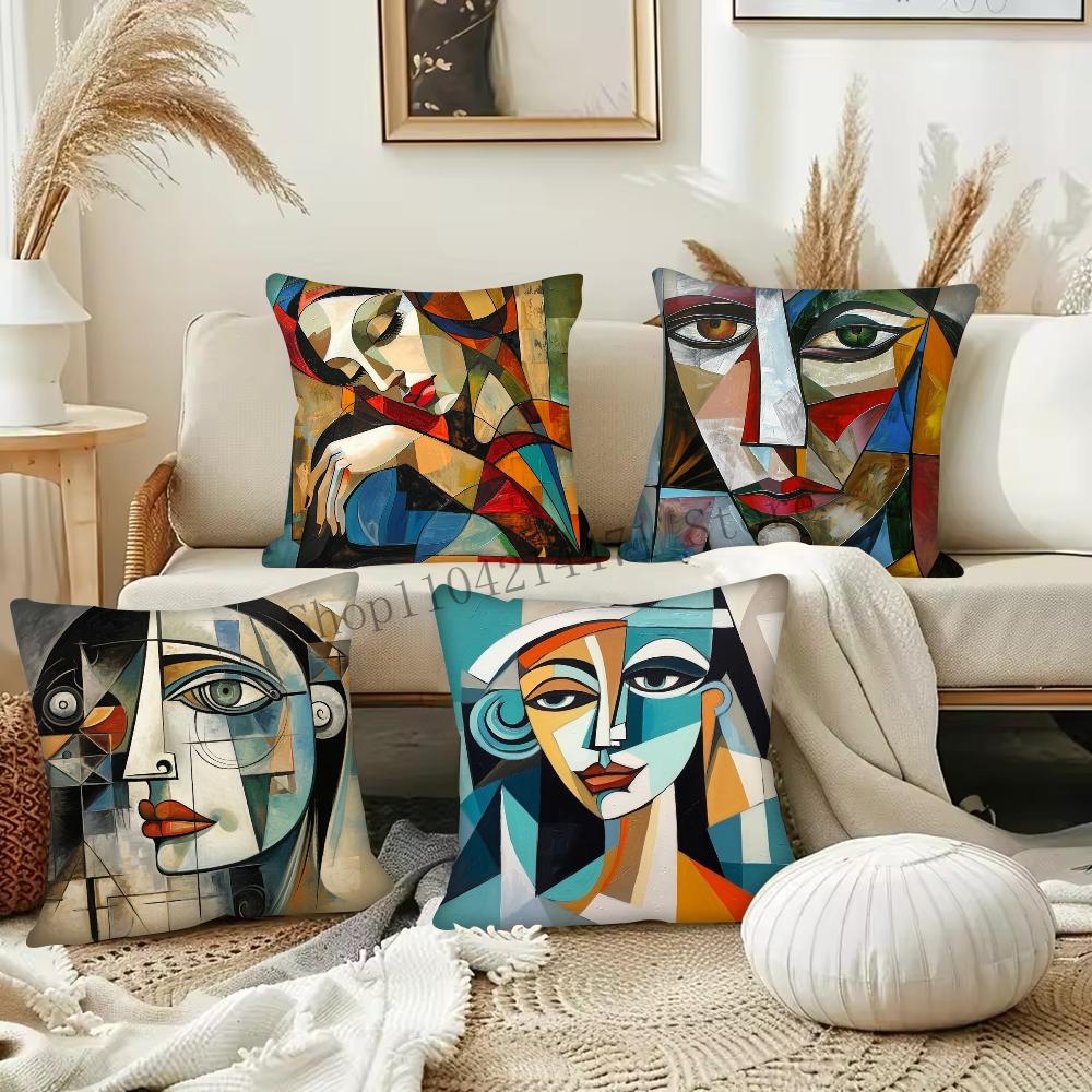 1pc Picasso Famous Paintings Art Pillow Case Square Bedroom Sofa Leisure Comfort Cushion Car Living Room Home Decoration