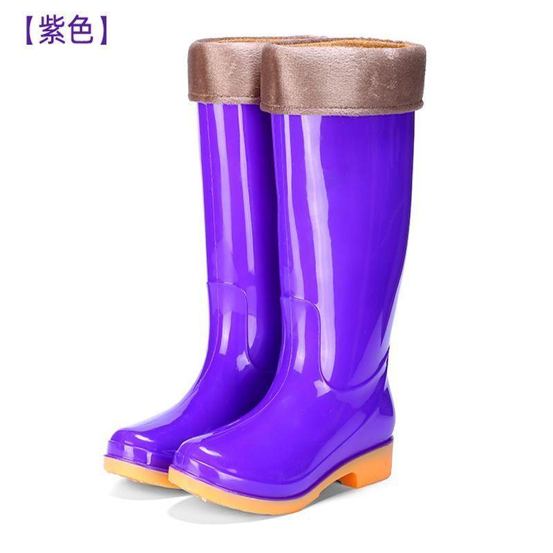 rain shoes women's medium tube waterproof high tube nonslip rain boots women's short tube adult warm cotton low tube water shoes women