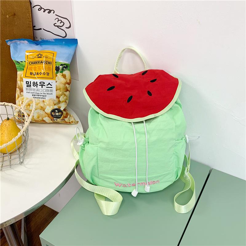 Schoolbag Summer Dopamine Contrasting Color Drawstring Backpack Colorful Fruit Department Student Travel Foreign Style Cute Backpack Tide