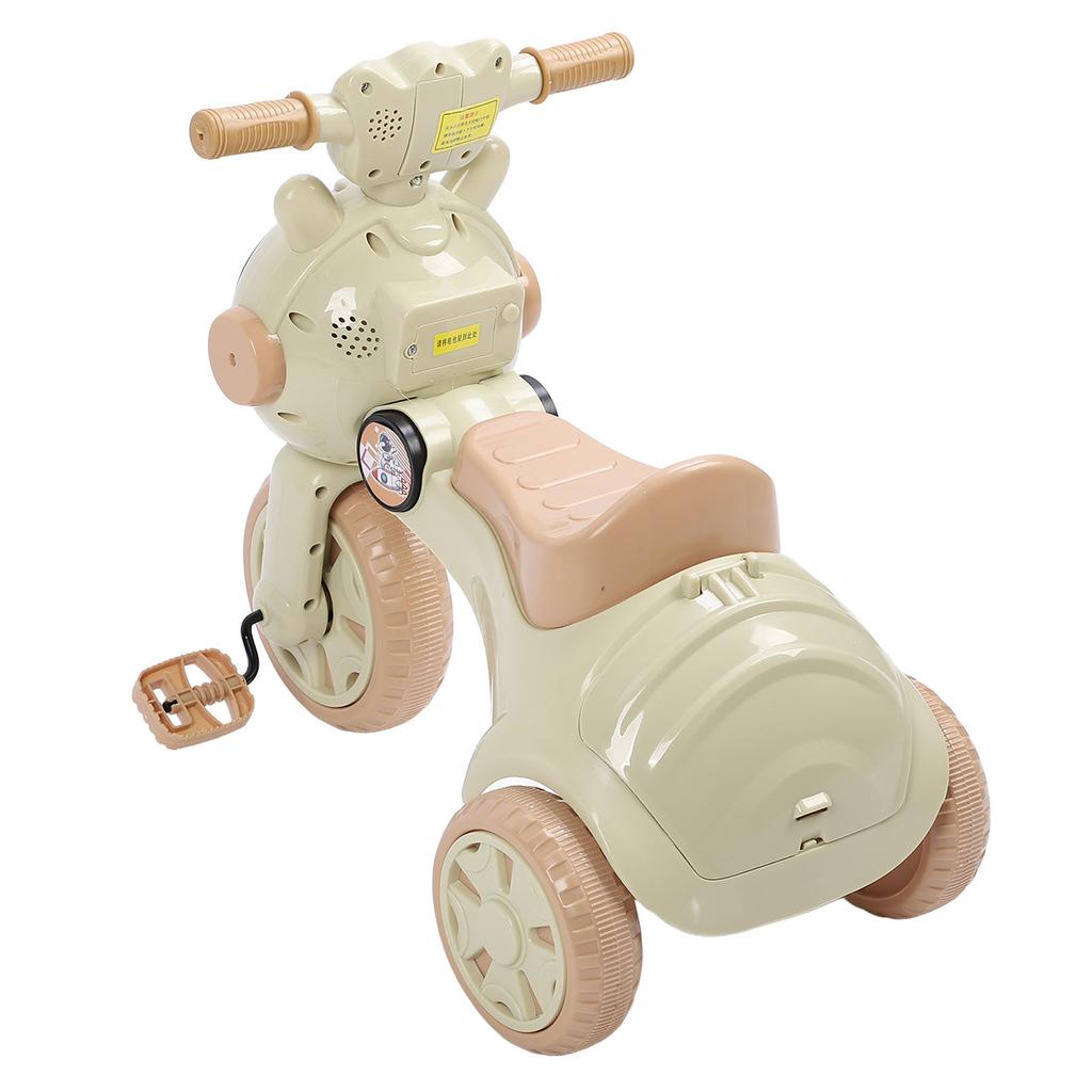 Toddler Tricycle Foldable Electric Plastic Kids Tricycle Interactive Music Light Children Trike Toy for 1 To 4 Years Old