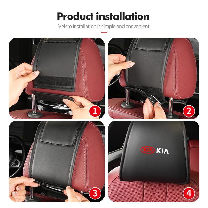 AHB1 Car Seat Headrest Pillow Cover Anti Dirty Protective Cushion For KIA K5 K2 Rio Optima Sportage Venga Sorento Stonic Forte