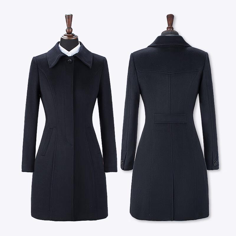 Treamon Women's Mid-Length Wool Cashmere Professional Coat
