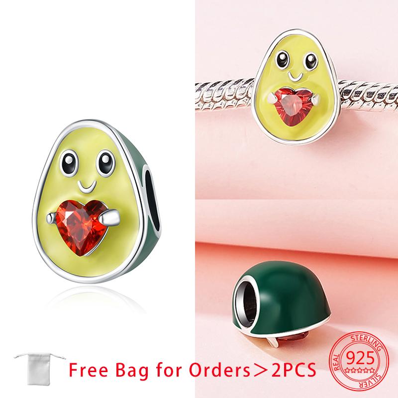 

Original Copper Fruit Series Banana Watermelon Cherry Strawberry Beads Charms Pendant Fit Bracelet Fine Jewelry Gifts Making