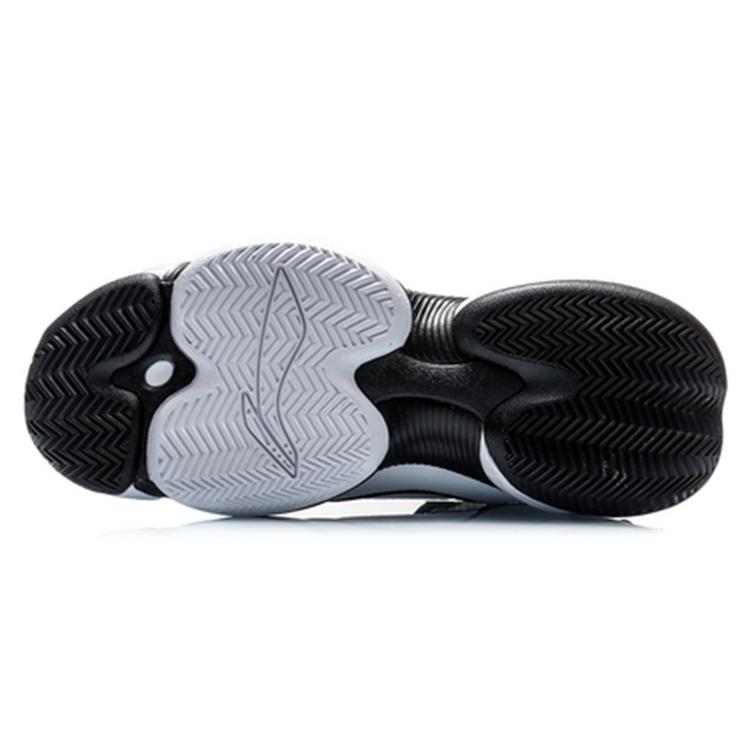 New LiNing Qiankun Cushioned Slip Resistant High Top Performance Basketball Shoes Men's Black White ABAQ051-1