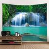 Tapestry wall hanging, home decoration, jungle waterfall, flower forest, room wall background, living room, bedroom decoration