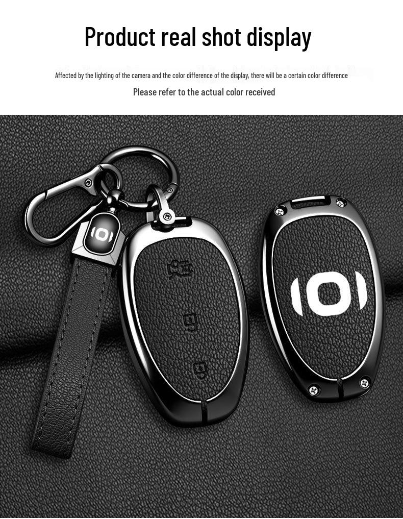 Qiyuan A07 Bluetooth Car Key Case - Stylish Metal Hanging Bag for Men and Women