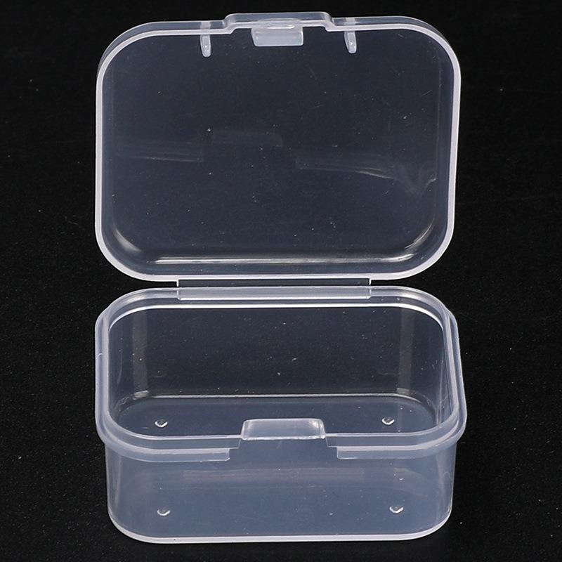 Transparent Plastic Storage Box with Lid for Small Parts and Portable Sundries
