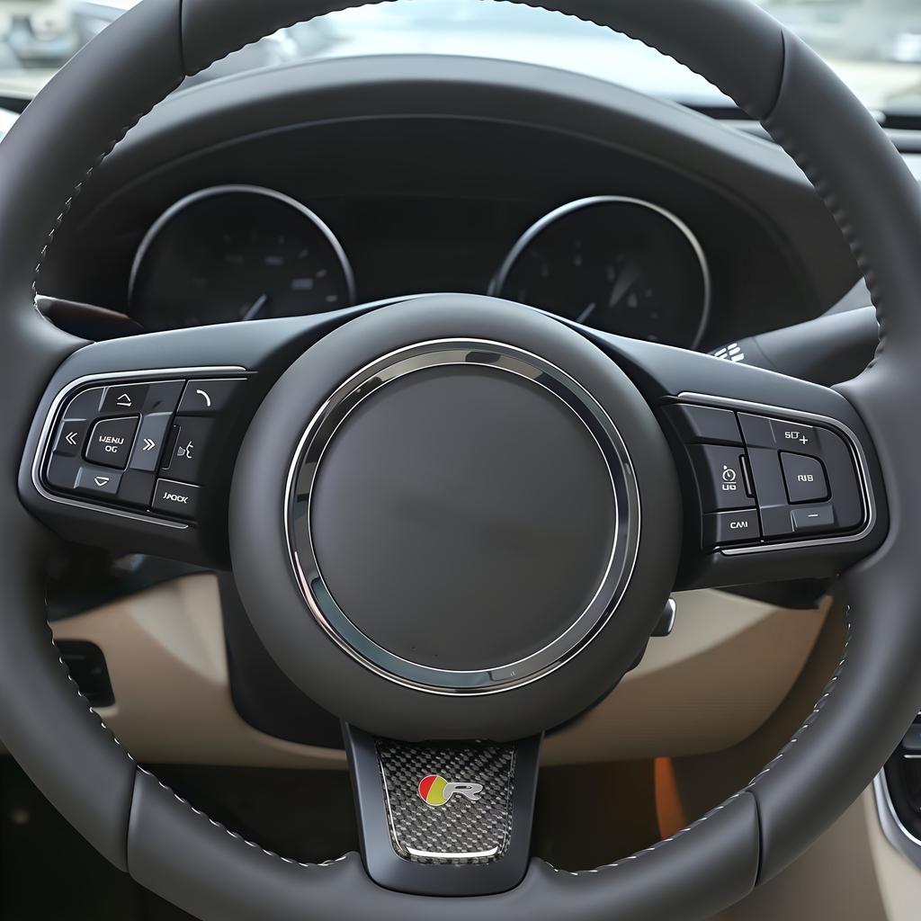 1Pc S/R Logo Car Steering Wheel Emblem Badge Sticker Decoration Decal for XK X Type F Pace I-pace XJL S-Type F-Type XJ XF XE E-pace XJS