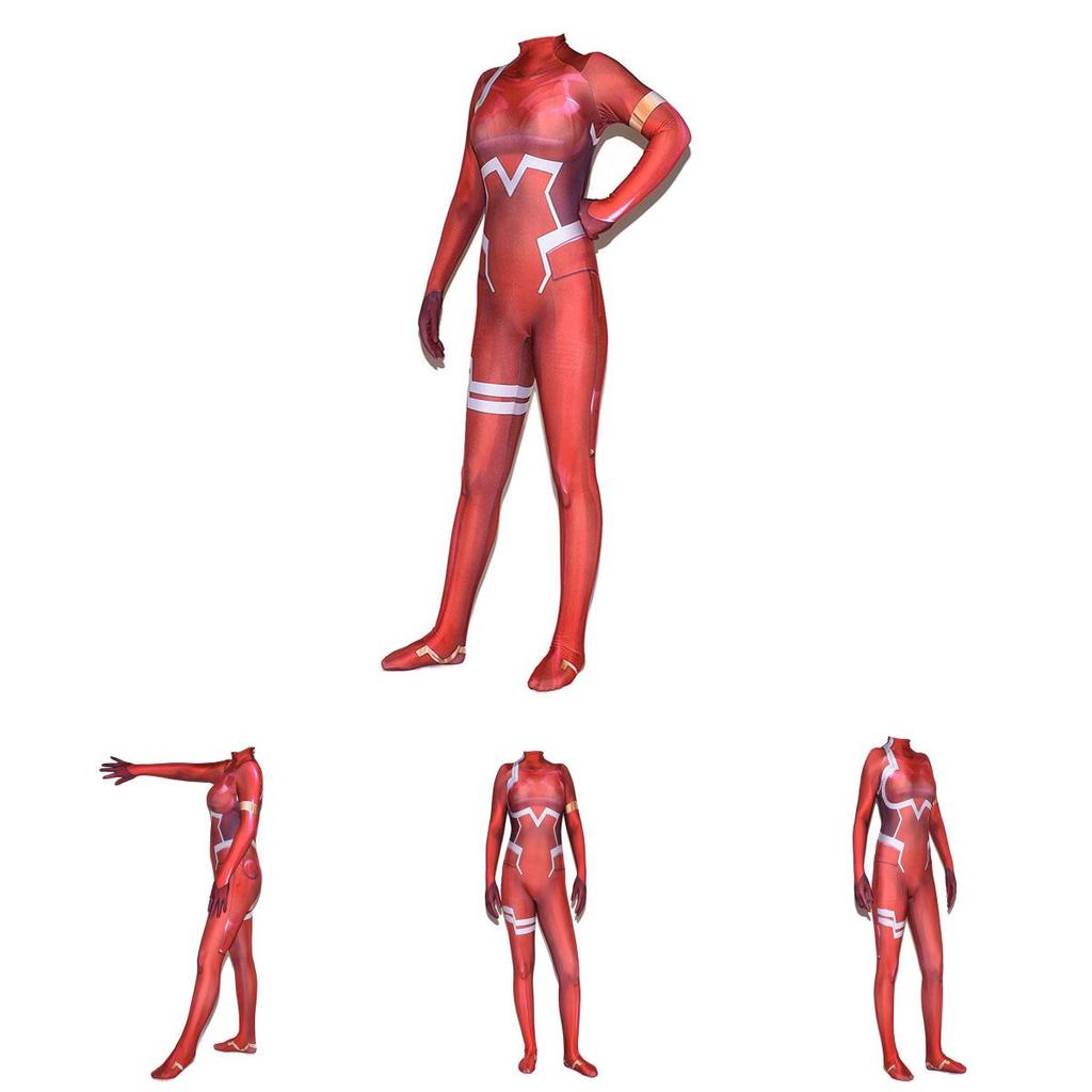Stunning Anime Darling In The Franxx Zero Two 02 Cosplay Sexy Bodysuit For Women