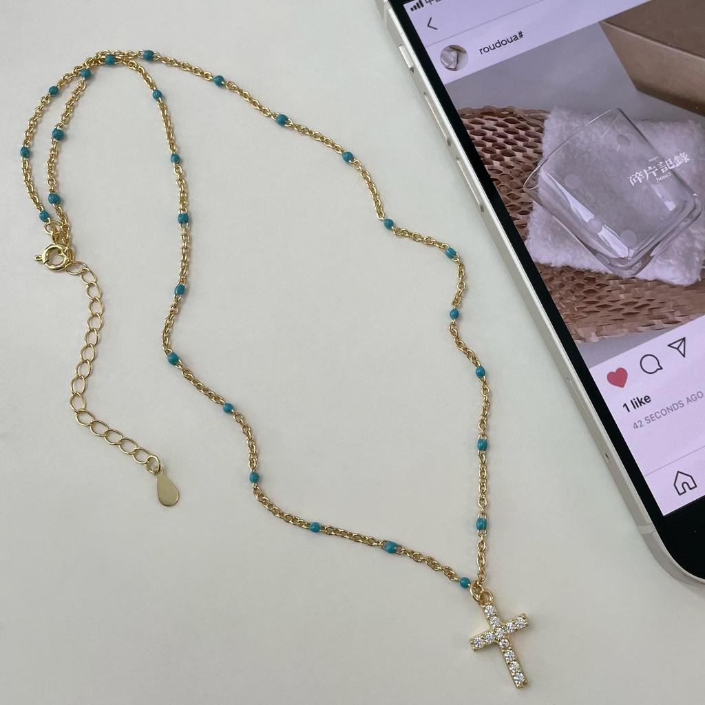 S925 Silver European & American Beaded Choker Necklace - Simple, Versatile Accessories for Women