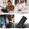 Crossbody Leather Phone Case with Card Holder Zipper Wallet Wristband for Samsung Galaxy Z Fold 7 6 5 4 3 Kickstand Cover