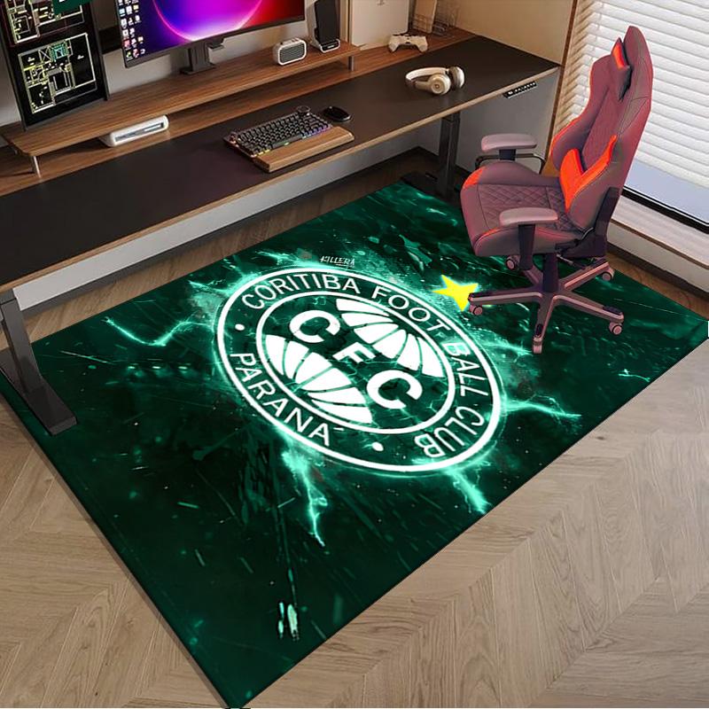 Cori-tiba Football Club Crest Printed Area Rug for Office, Chair Rug, Decorative Carpet Floor Mat, Large Size Fan gifts Christmas gifts