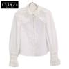 COEL 181303069 White Lace Embroidered Collar Shirt Tops F whiteUsed