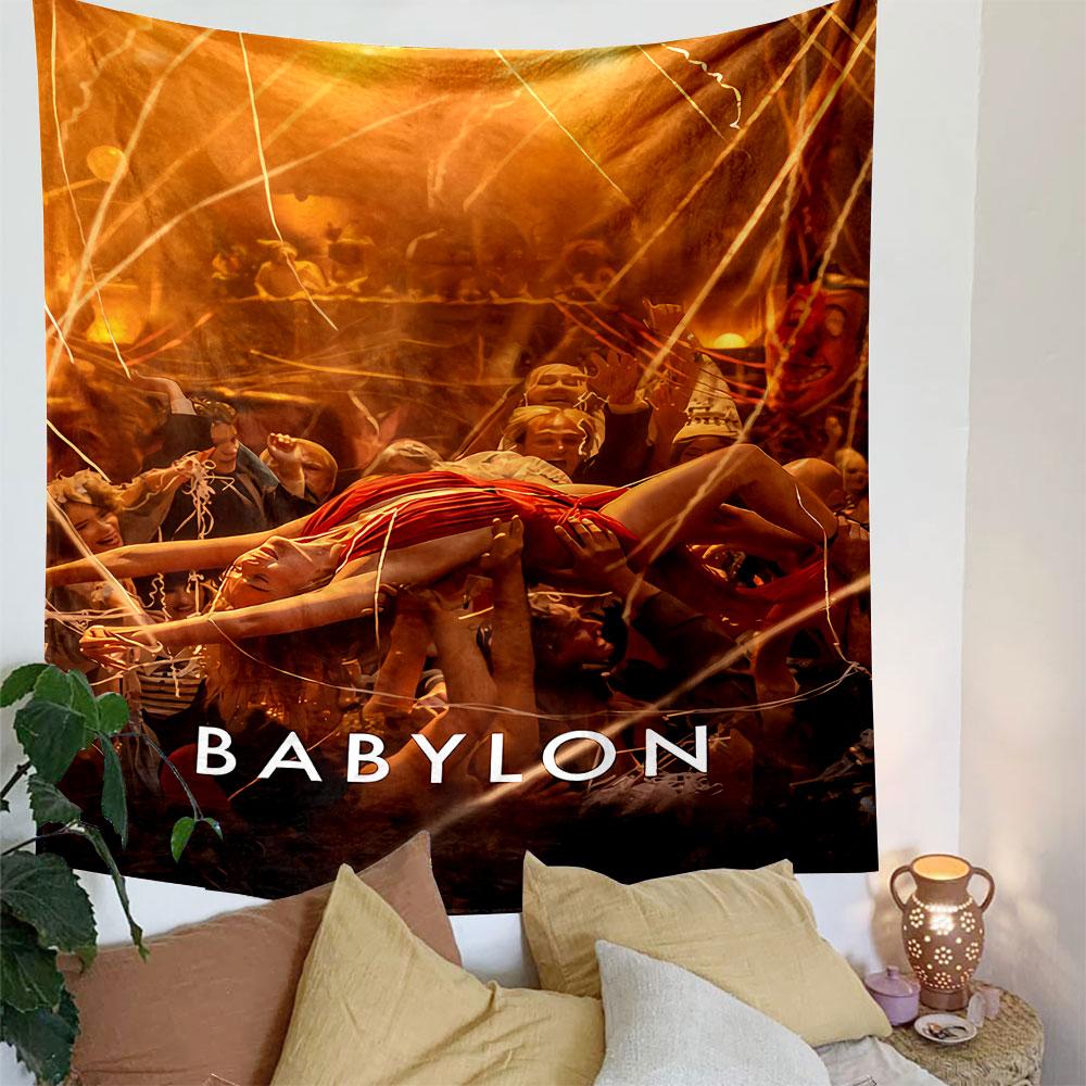 Babylon Tapestry Wall Hanging, Epic Movie Poster, Wall Decor for Bedroom Living Room Dorm
