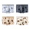 MiiOW Men's Pure Cotton Boxer Briefs 4-Pack