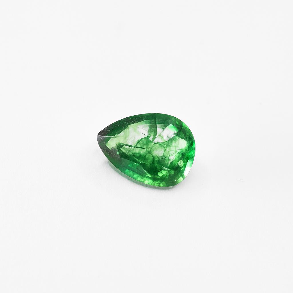 Natural Green Emerald Loose Gemstone Colombian Pear Cut 7.25 Ct for Jewelry Making and Crafts