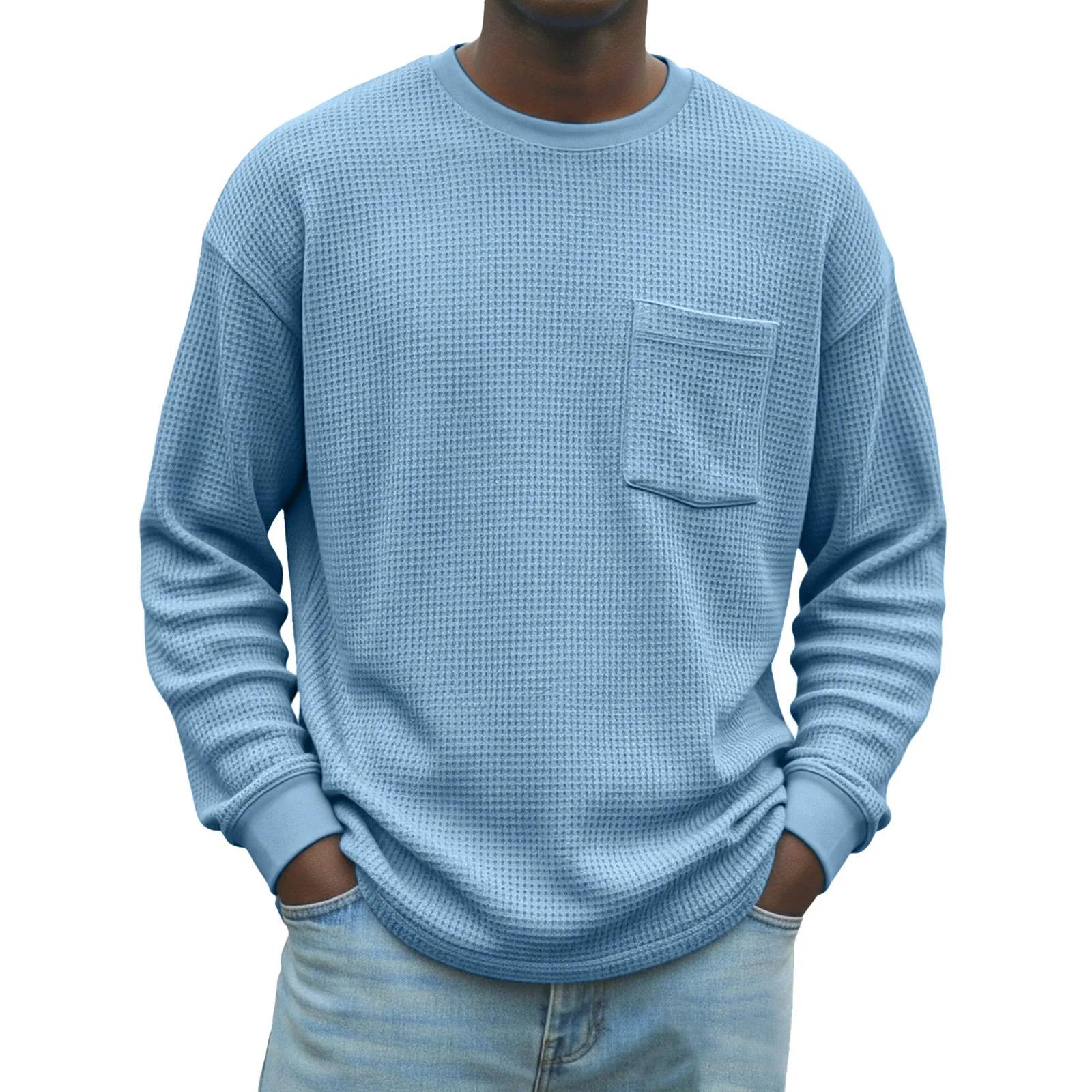 

Men s Long Sleeve Pullover Top XL небо синє кольору