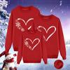 Parent-child Clothing - Round Neck Long Sleeve Christmas Printed Couple Loungewear
