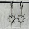 Unique Pendant Earring Punk Thorn Heart Dangle Earrings Hip Hop Hoop Earrings